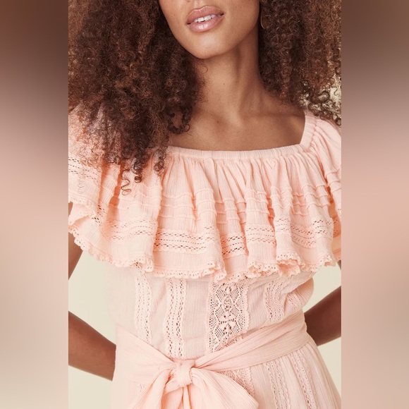 Free People X SPELL Cassie Lace gown in Petal Size XL - Picture 15 of 15